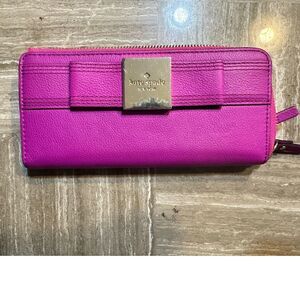SOLD Kate Spade NY Zipper Wallet Continental Layton Primrose Hot Pink Fuchsia